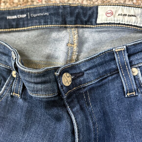 AG Adriano Goldschmied The Prima Cigarette Crop Jeans Size 31 - Picture 6 of 7